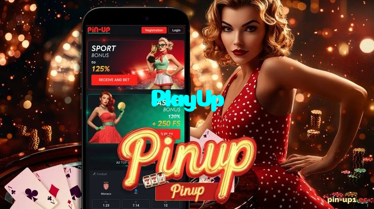 PlayUp casino presented on mobile device in Pakistan with slots and live games
